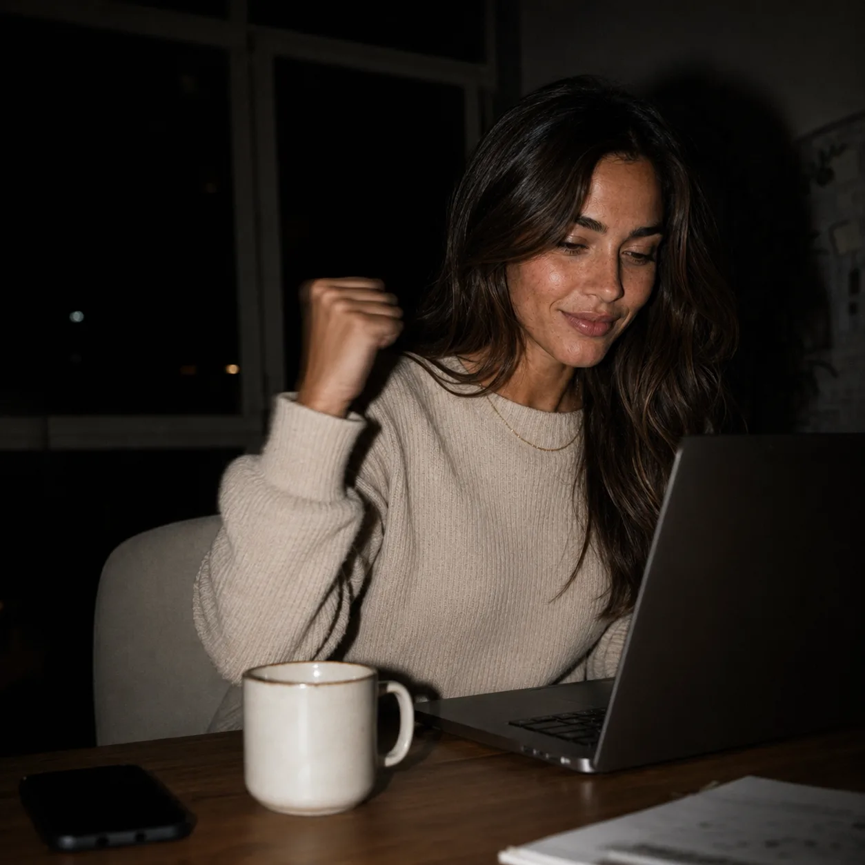A founder closing a sale from the couch